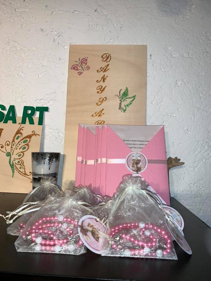 Kit com 5 Terços Personalizados para Lembrancinhas